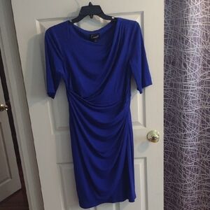 Connected Apparel Royal Blue Midi Dress